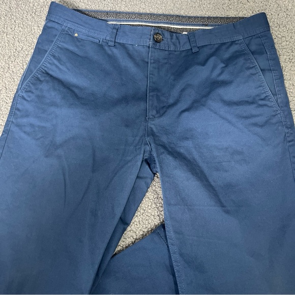 Zara Man Basic Collection Men's Size 32 Pants Navy Tapered Flat Front. - Picture 2 of 16